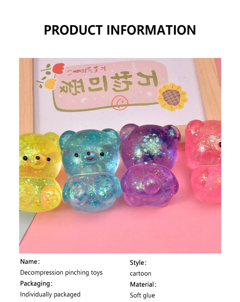 Glitter Gummy Bear Squishy