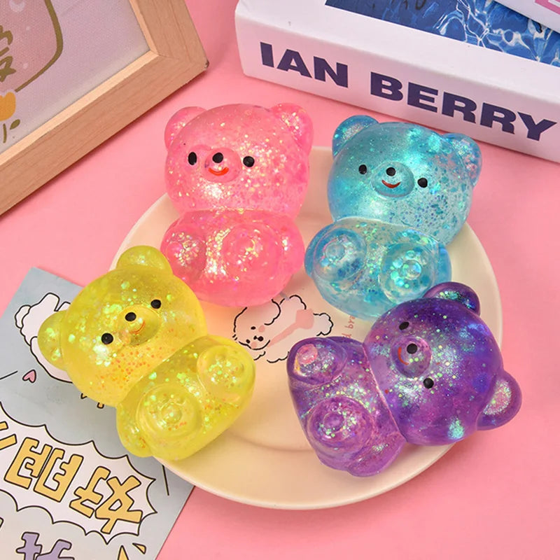 Glitter Gummy Bear Squishy