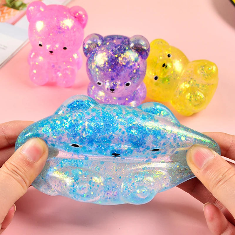 Glitter Gummy Bear Squishy