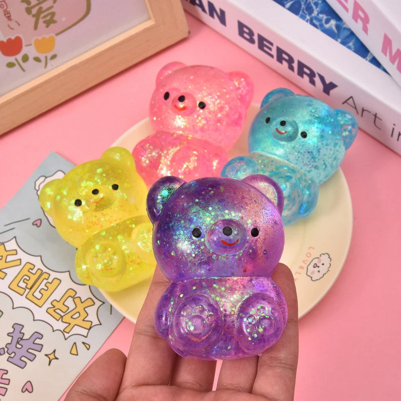 Glitter Gummy Bear Squishy