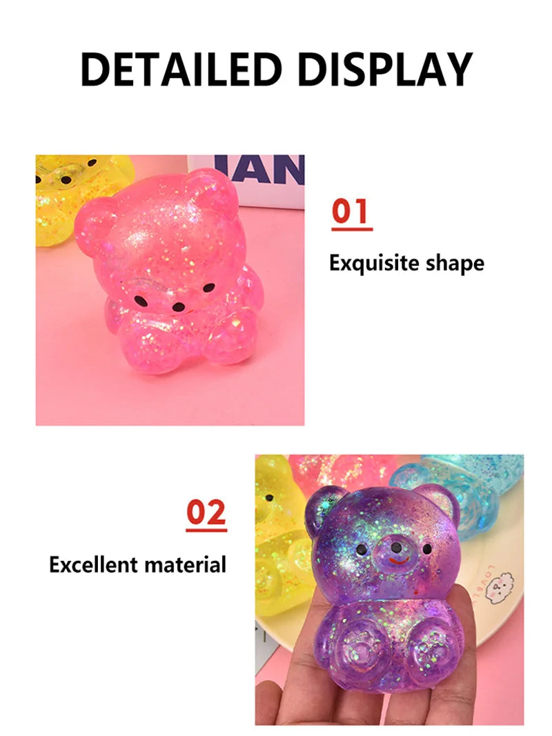Glitter Gummy Bear Squishy