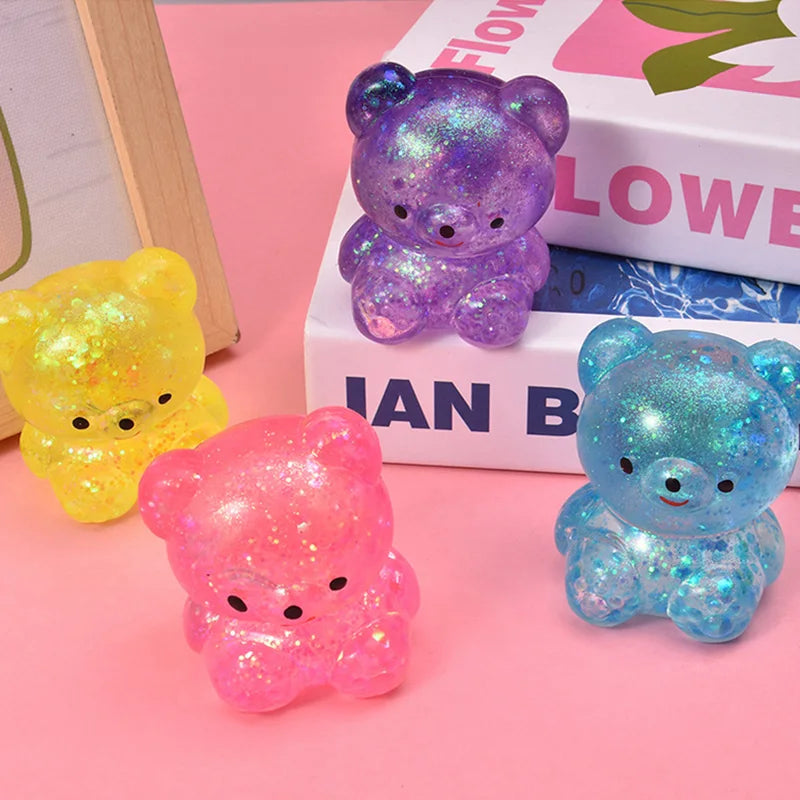 Glitter Gummy Bear Squishy