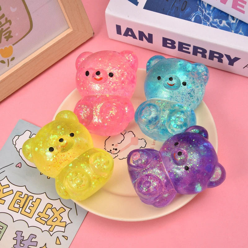Glitter Gummy Bear Squishy